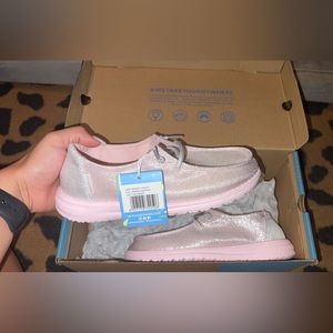 Pink Glittery Kids Hey Dudes